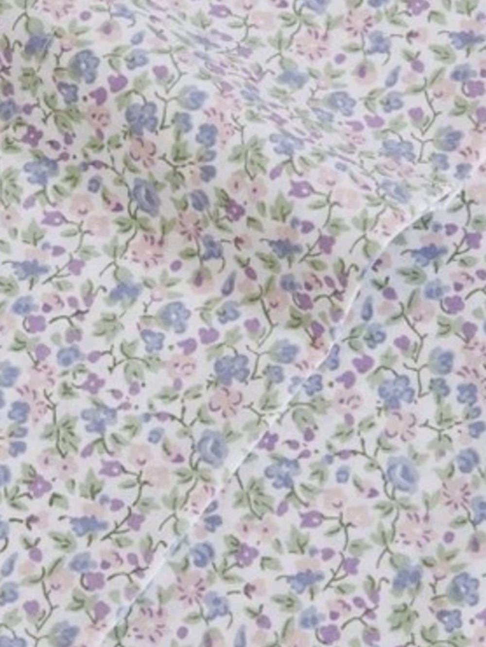 Laura Ashley TWIN Emogene ~ 3 Pc Sheet Set ~ 100% Cotton Percale ~ Purple Floral - Picture 3 of 14